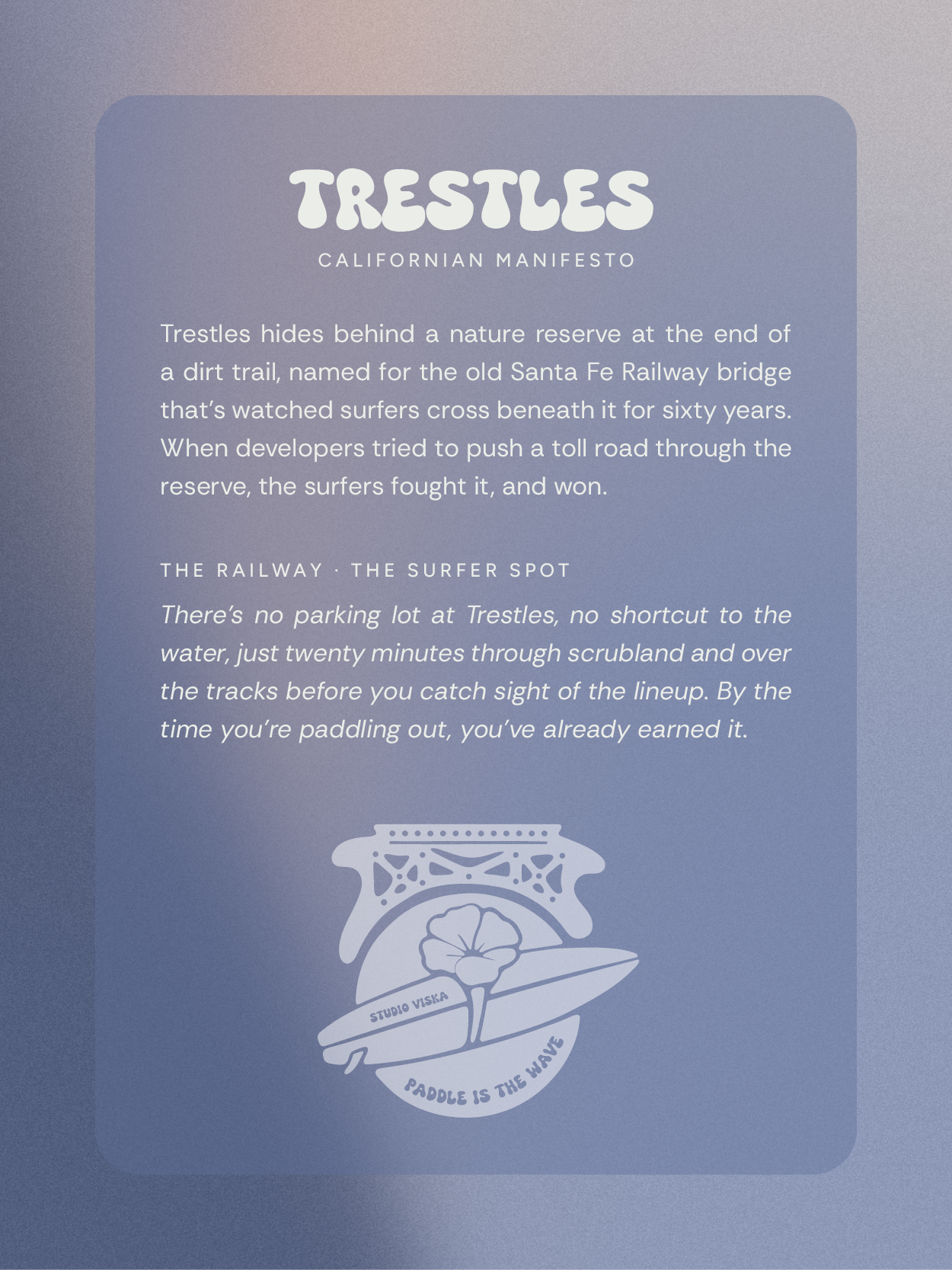 Trestles Organic Cotton Tee | Studio Viska